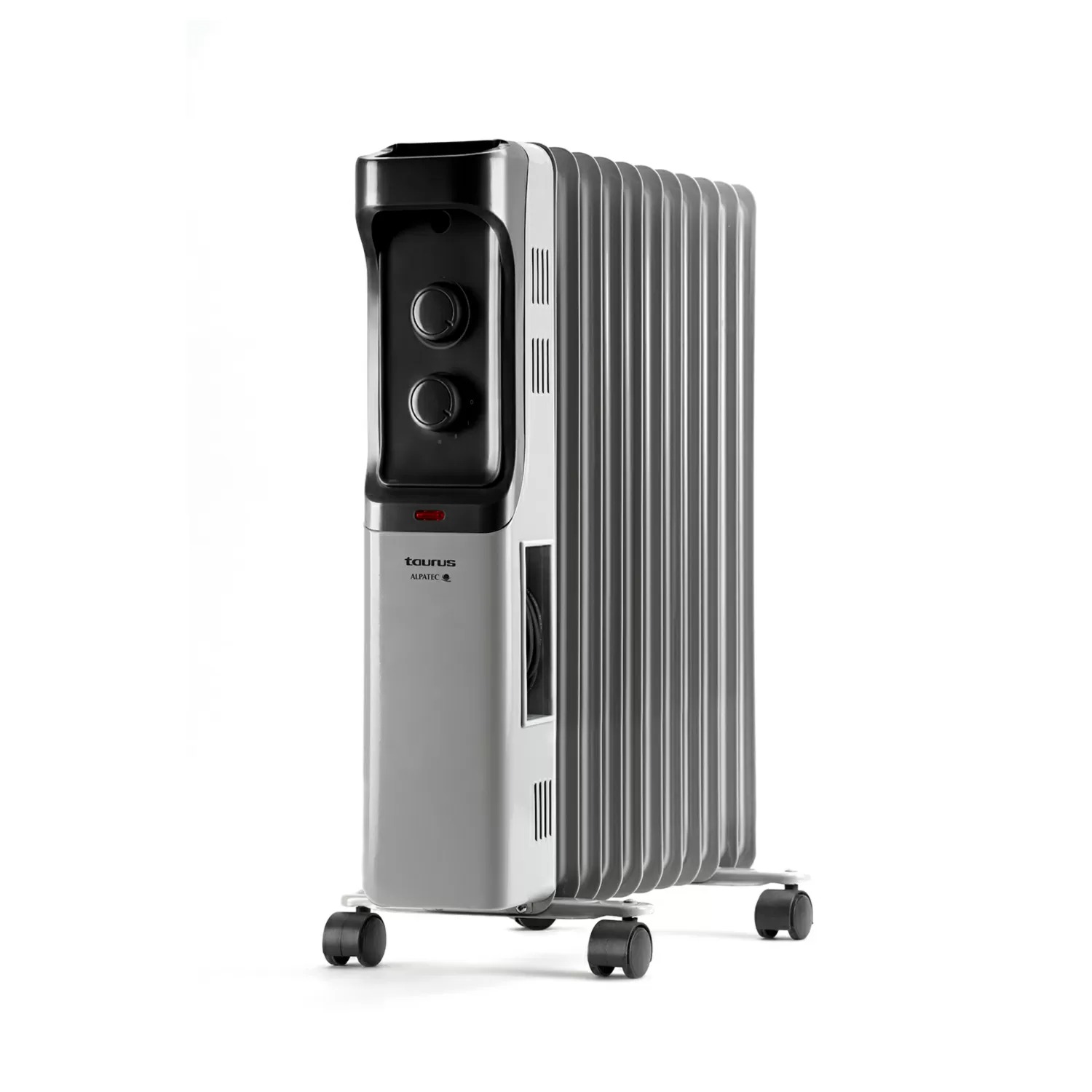 Radiador de aceite Taurus NEW DAKAR 2500, 3 niveles, termostato, 2500W, 11 elementos, con ruedas, 25 m2, blanco